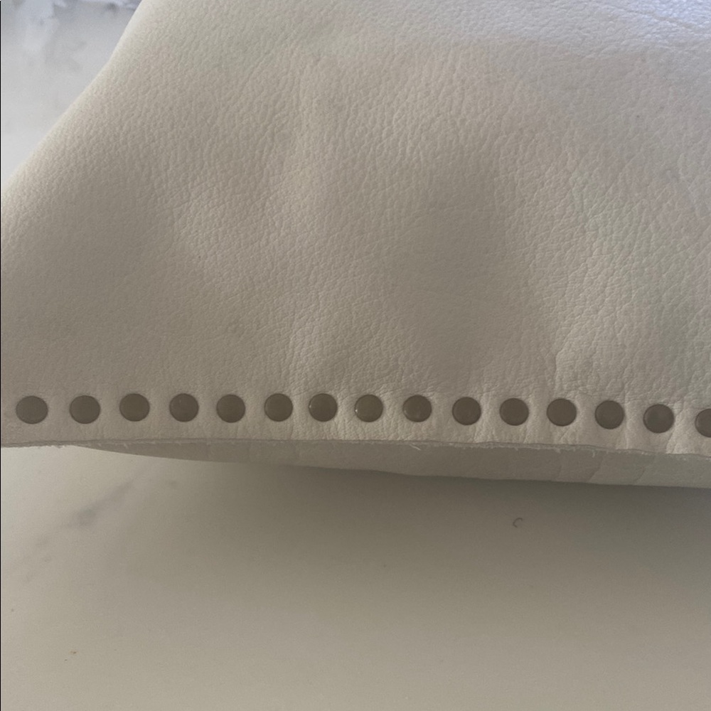 Cream Studded Tote with Chain Straps - Picture 10 of 16